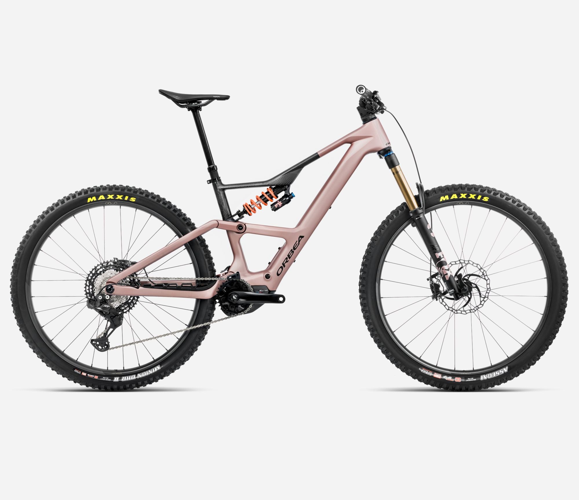 2025 Orbea Rise LT M-TEAM Desert Rose Side VIew