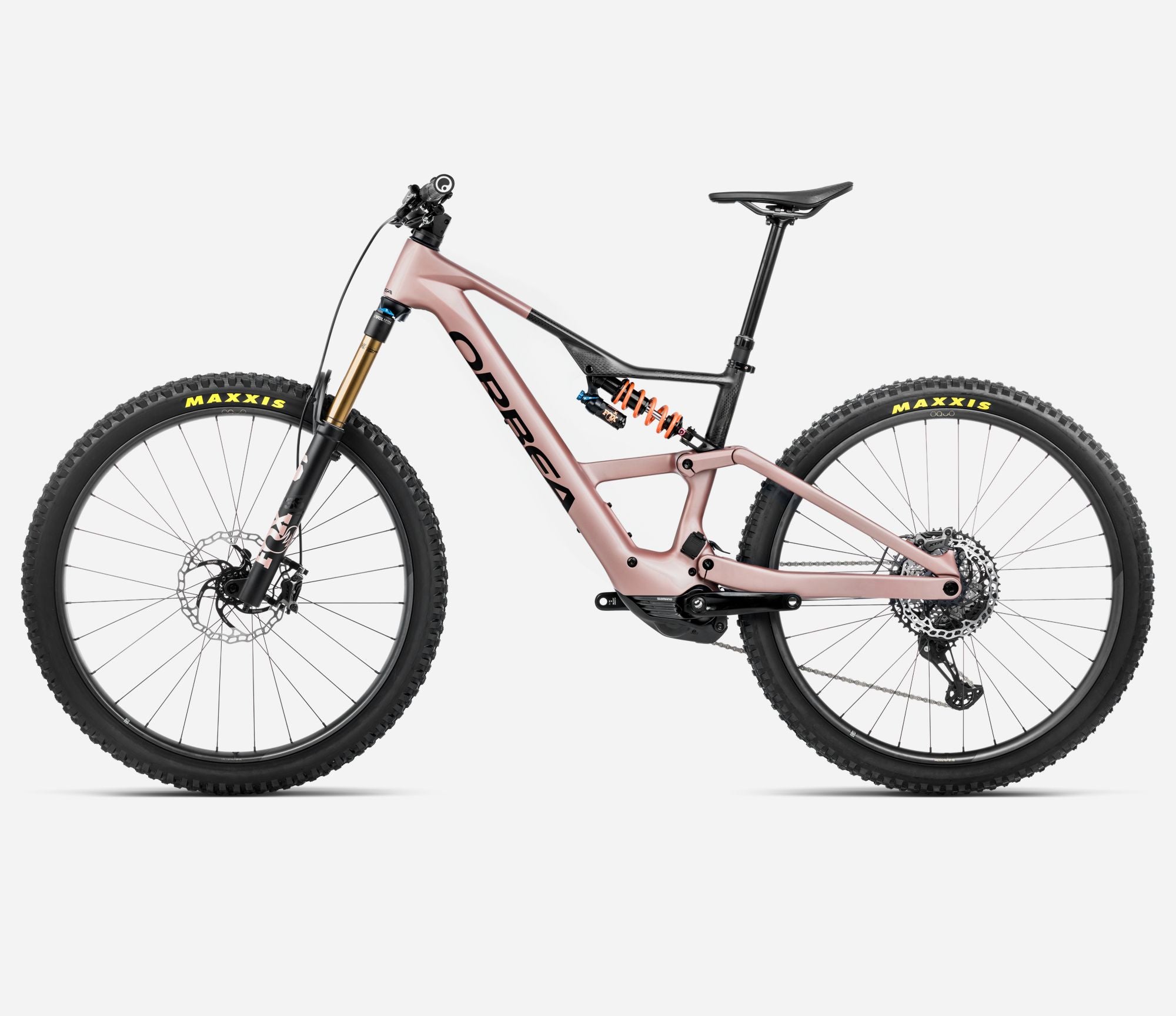 2025 Orbea Rise LT M-TEAM Desert Rose Side View